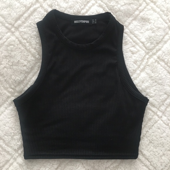Black missy empire crop tank